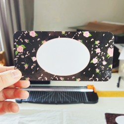 Black Floral Print binder insert | Front and Back Printed - Cash Wallet Dashboard