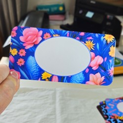 Blue Floral binder insert | Front and Back Printed - Cash Wallet Dashboard