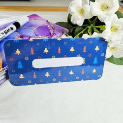 Christmas Blue with trees binder insert | Front and Back Printed - Cash Wallet Dashboard