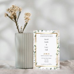 Custom Wedding Invitation, Floral design