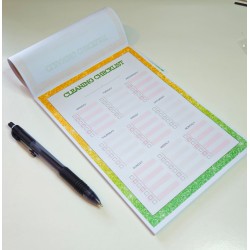 Cleaning Checklist A5 30 Page Notepad/Memo - Tear Off Style