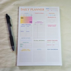 Daily Planner A5 50 Page Notepad/Memo - Tear Off Style