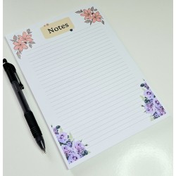 Flower Theme A5 30 Page Notepad/Memo - Tear Off Style