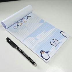 Penguin Theme A5 30 Page Notepad/Memo - Tear Off Style