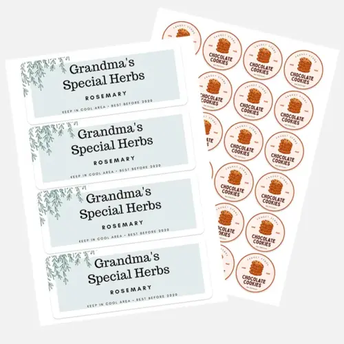 Product Label Stickers (A4 Sheets)