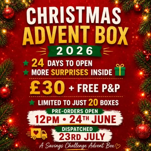24 Day Advent Christmas copy Christmas 24 Day Advent Savings Box