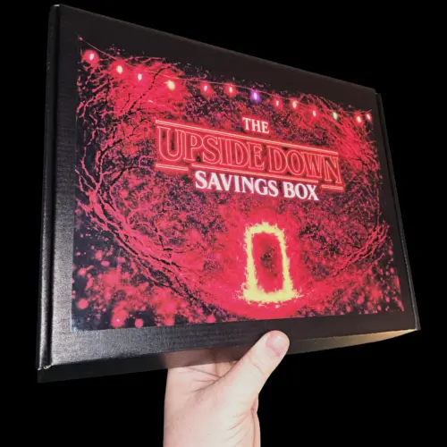 upsidedownboxhand Upside Down Savings Box